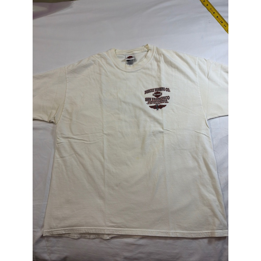 Vintage 1999 Harley Davidson Dudley Perkins San Francisco T-Shirt XL Hanes Beefy